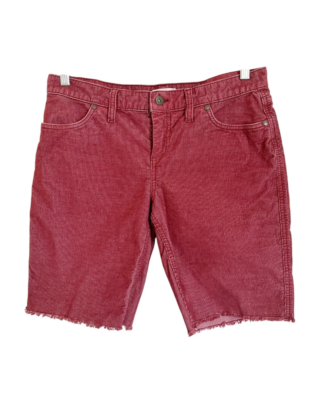 Carve Designs Oahu Cabernet Corduroy 9” Inseam Frayed Hem Shorts size 4